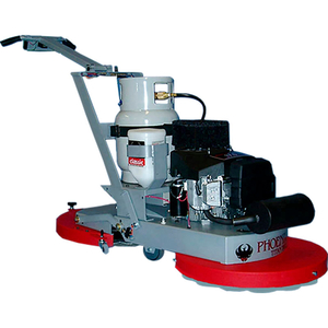 24" DUAL HEADED TITAN TWIN PROPANE SPRAY CLEANING & POLISHING MACHINE, GRAY/RED by Phoenix Floor Care