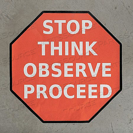 FLOOR MESSAGE STOP SIGN 48 X 48 IN. by Mighty Line FLOOR MESSAGE STOP SIGN 48 X 48 IN. by Mighty Line