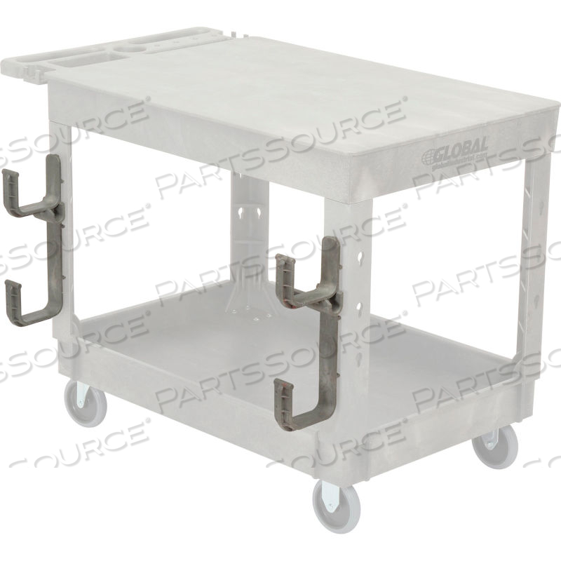 4-3/8" DEEP SQUARE HOOKS FOR INDUSTRIAL UTILITY CARTS, 2/PACK by Approved Vendor