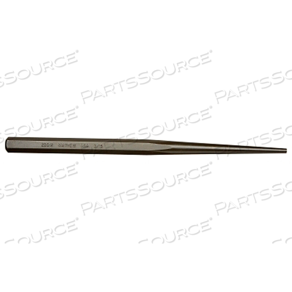 LINE-UP PUNCH - FULL FINISH, 10 IN, 3/16 IN TIP, ALLOY STEEL by Mayhew