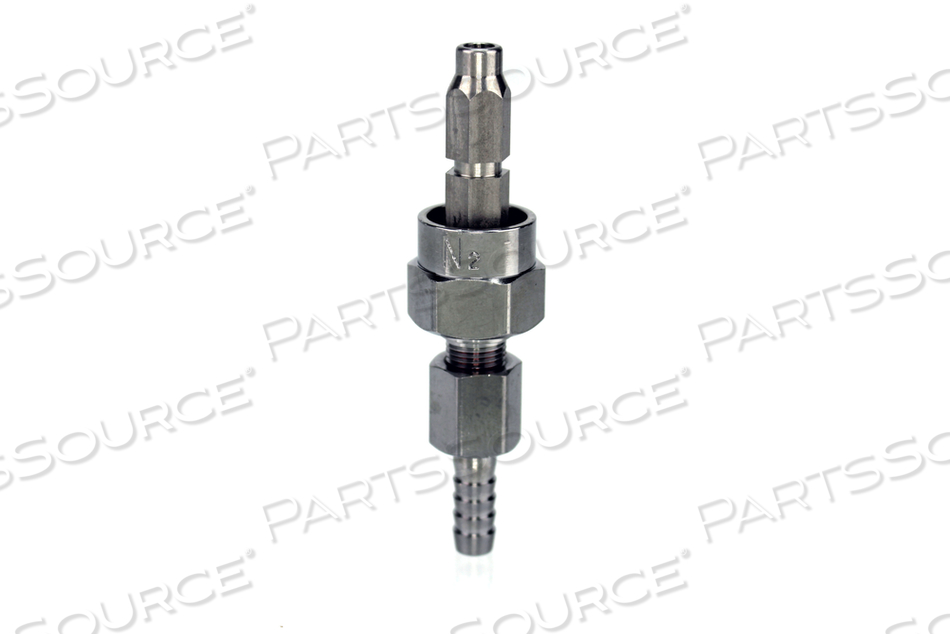 QUICK CONNECT ADAPTER, NON SWIVEL MALE X 1/4 IN HOSE BARB, BLACK, NITROGEN by Bay Corporation