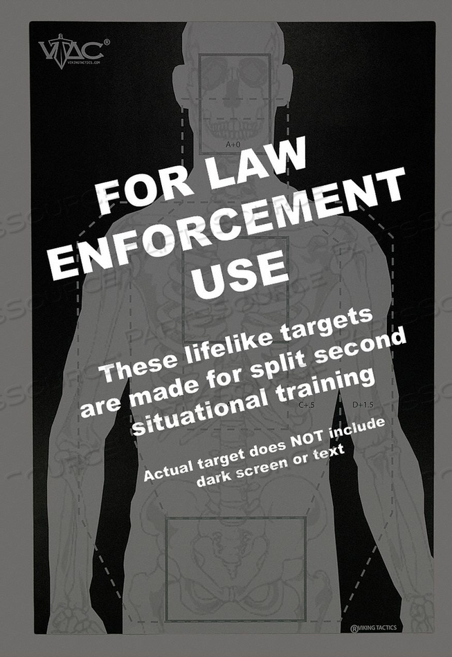 VTAC DOUBLE SIDED SILHOUETTE TARGET PK50 by LE Targets VTAC DOUBLE SIDED SILHOUETTE TARGET PK50 by LE Targets