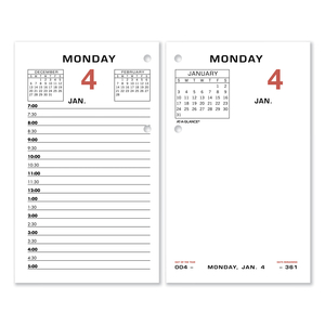 TWO-COLOR DESK CALENDAR REFILL, 3.5 X 6, WHITE SHEETS, 2023 by At-A-Glance