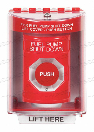 FUEL PUMP SHUTDOWN PUSH BUTTON RED by Safety Technology International