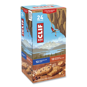 ENERGY BAR, CHOCOLATE CHIP/CRUNCHY PEANUT BUTTER, 2.4 OZ, 24/BOX by CLIF Bar