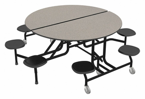 MOBILE STOOL TABLE GRAY BLACK 8 SEATS by Palmer Hamilton