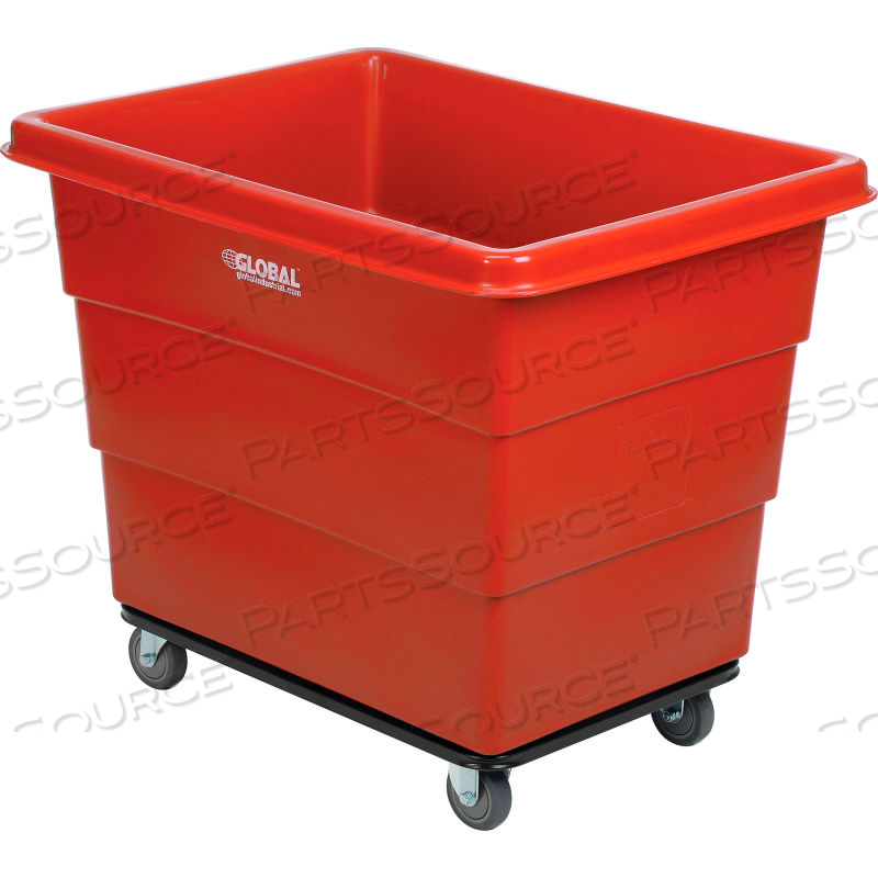 PLASTIC BULK BOX TRUCK, 12 BUSHEL, STEEL CHASSIS BASE RED by Approved Vendor PLASTIC BULK BOX TRUCK, 12 BUSHEL, STEEL CHASSIS BASE RED by Approved Vendor