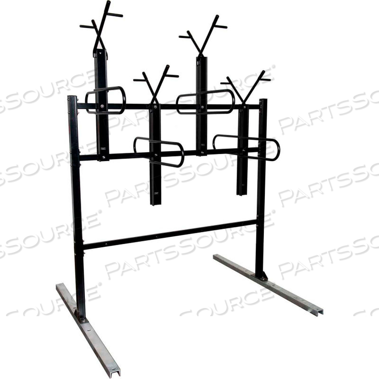 MAXRACK STAND - 2 SIDED / BIKE RACK - 62-1/2"L X 60"W X 84"H - 8 BIKE CAPACITY by Handi-Hut Inc MAXRACK STAND - 2 SIDED / BIKE RACK - 62-1/2"L X 60"W X 84"H - 8 BIKE CAPACITY by Handi-Hut Inc
