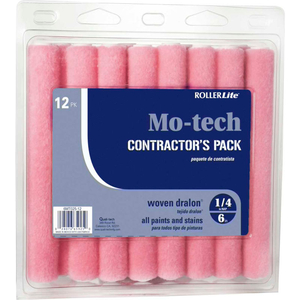 ROLLERLITE 6" X 1/4" SHED-RESISTANT MOTECH MINI ROLLER COVER, 12/PACK 10/CASE by Quali-Tech Mfg