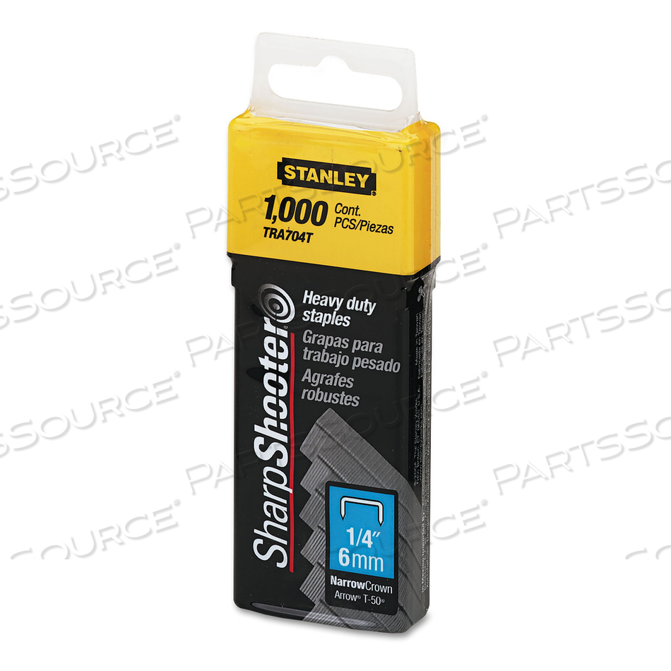 HEAVY-DUTY NARROW CROWN STAPLES 1/4", 1,000 PACK by Stanley HEAVY-DUTY NARROW CROWN STAPLES 1/4", 1,000 PACK by Stanley