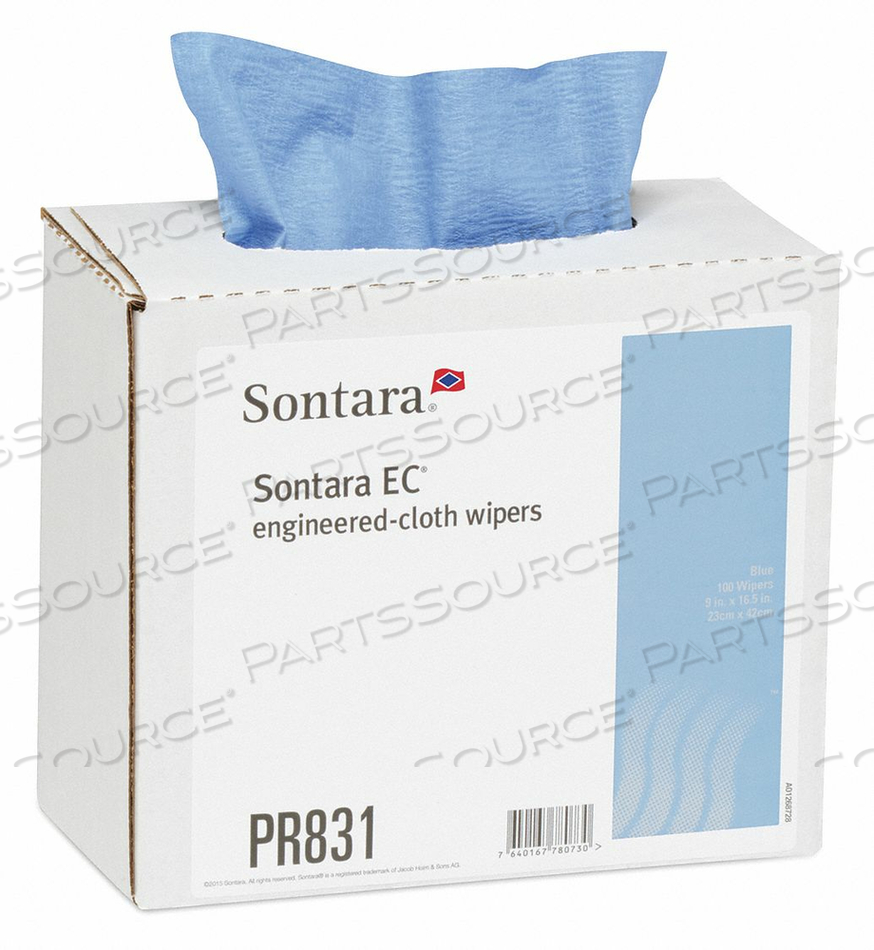 DRY WIPE 9-1/2 X 16-1/2 BLUE by Hospeco