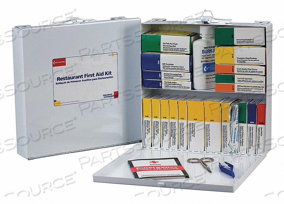 FIRST AID KIT METAL 204 PIECES by First Aid Only FIRST AID KIT METAL 204 PIECES by First Aid Only