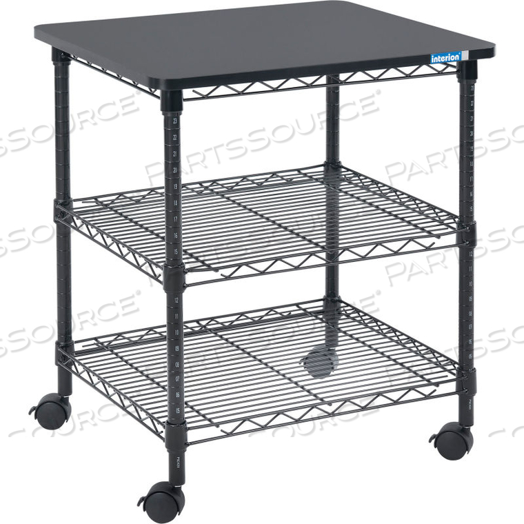 INTERION DESKSIDE WIRE MACHINE STAND, 24"W X 20"D X 27"H, BLACK by Precision Sourcing INTERION DESKSIDE WIRE MACHINE STAND, 24"W X 20"D X 27"H, BLACK by Precision Sourcing