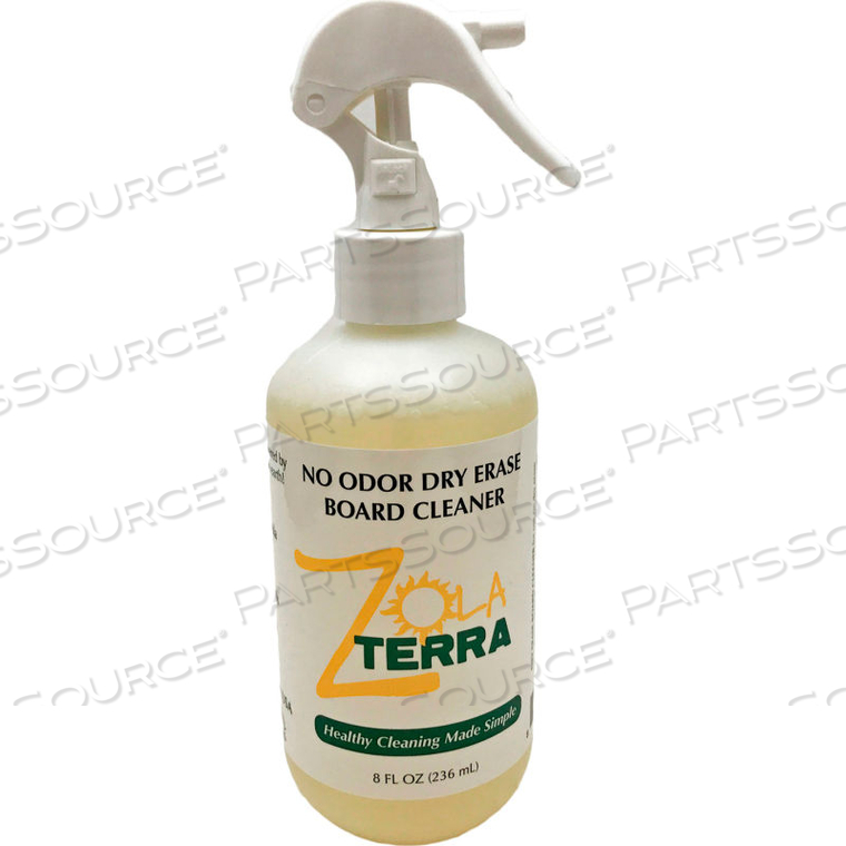 ZOLATERRA NO ODOR DRY ERASE BOARD CLEANER, 8 OZ. TRIGGER BOTTLE, 6 BOTTLES by Super Simple LLC ZOLATERRA NO ODOR DRY ERASE BOARD CLEANER, 8 OZ. TRIGGER BOTTLE, 6 BOTTLES by Super Simple LLC