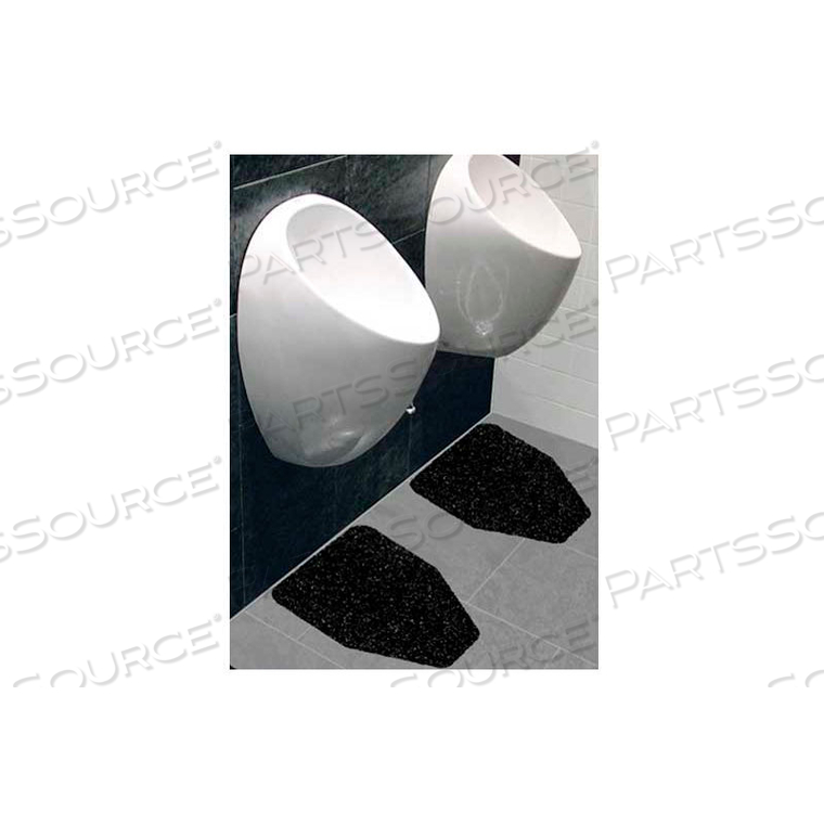 WIZKID ANTIMICROBIAL ORIGINAL URINAL MATS, BLACK 12/PACK, 6 PACKS/BOX by Sanastar Inc