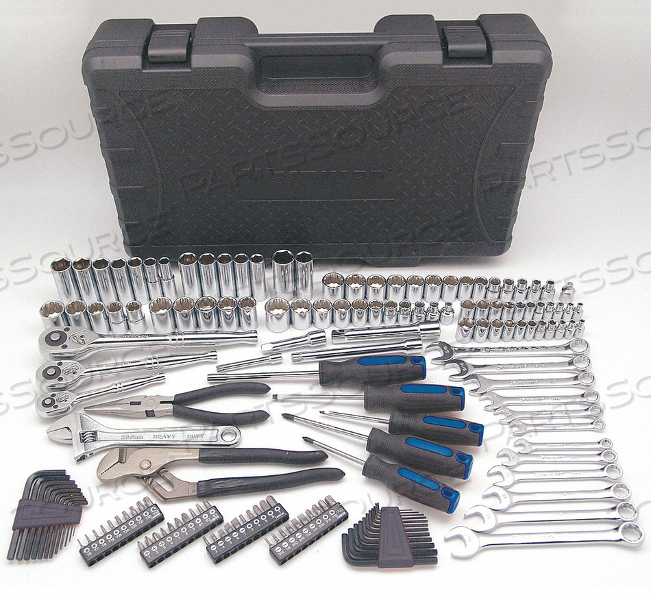 MASTER TOOL SET, TOOL STORAGE TYPE TOOL CASE, MEASUREMENT TYPE METRIC/SAE, DRIVE SIZE 1/4 IN, 3/8 IN, 1/2 IN, NUMBER OF PIECES 170, PLIERS I by Westward
