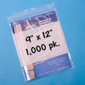 RESEALABLE POLY BAGS WITH WRITE-ON LABEL 9" X 12" 2 MIL 1,000 PACK by Rd Plastics Company Inc