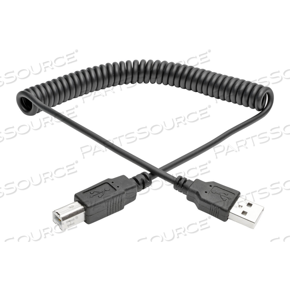 10FT HI-SPEED USB 2.0 TO USB B CABLE COILED USB A-B M/M 10' by Tripp Lite