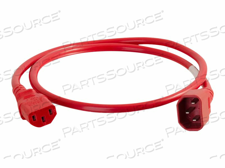 POWER CORD, 6 FT, 15 A, 250 V, IEC 320-C14 TO IEC 320-C13, RED by Legrand AV (C2G) POWER CORD, 6 FT, 15 A, 250 V, IEC 320-C14 TO IEC 320-C13, RED by Legrand AV (C2G)