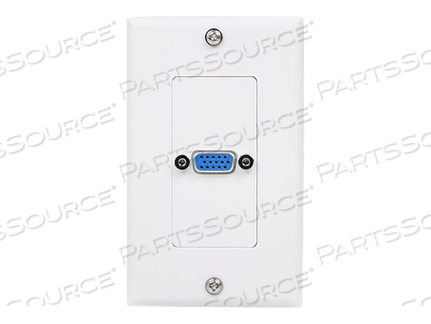 SINGLE OUTLET 15-PIN FEMALE VGA WALL PLATE - WHITE - WALL MOUNT PLATE - WHITE by StarTech.com Ltd.