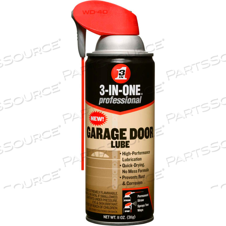 3-IN-ONE GARAGE DOOR LUBE - 11 OZ. AEROSOL CAN by WD-40 3-IN-ONE GARAGE DOOR LUBE - 11 OZ. AEROSOL CAN by WD-40