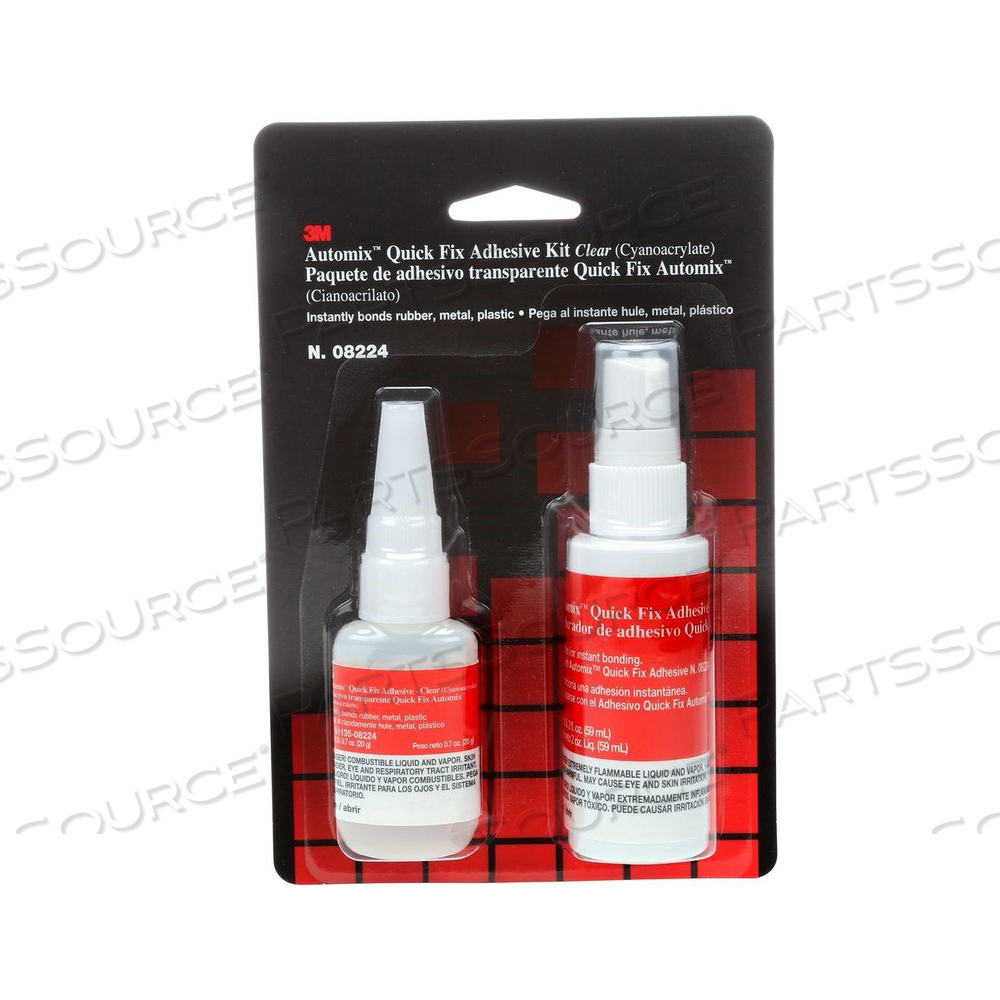 51135-08224 3M QUICK FIX ADHESIVE KIT,08224,0.7 OZ ADHESIVE/2.0 OZ ACCELERATOR by 3M Consumer