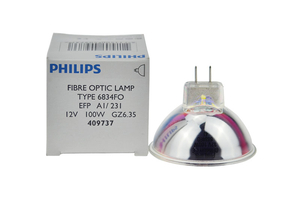 HALOGEN BULB; GLASS; GZ6.35 BI-PIN BASE TYPE; 3400K COLOR TEMPERATURE; CLEAR FINISH; 100W RATED POWER; MR16 SHAPE; 12V VOLTAGE RATING by Philips Lighting