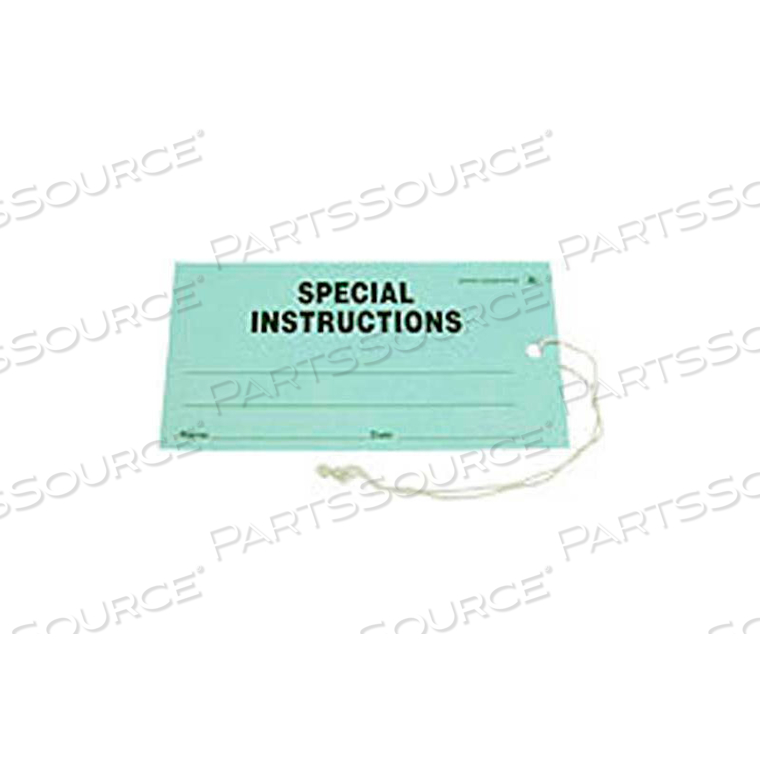 ESD TAG "SPECIAL INSTRUCTION" GREEN 2-3/4" X 5" 100 PACK 
