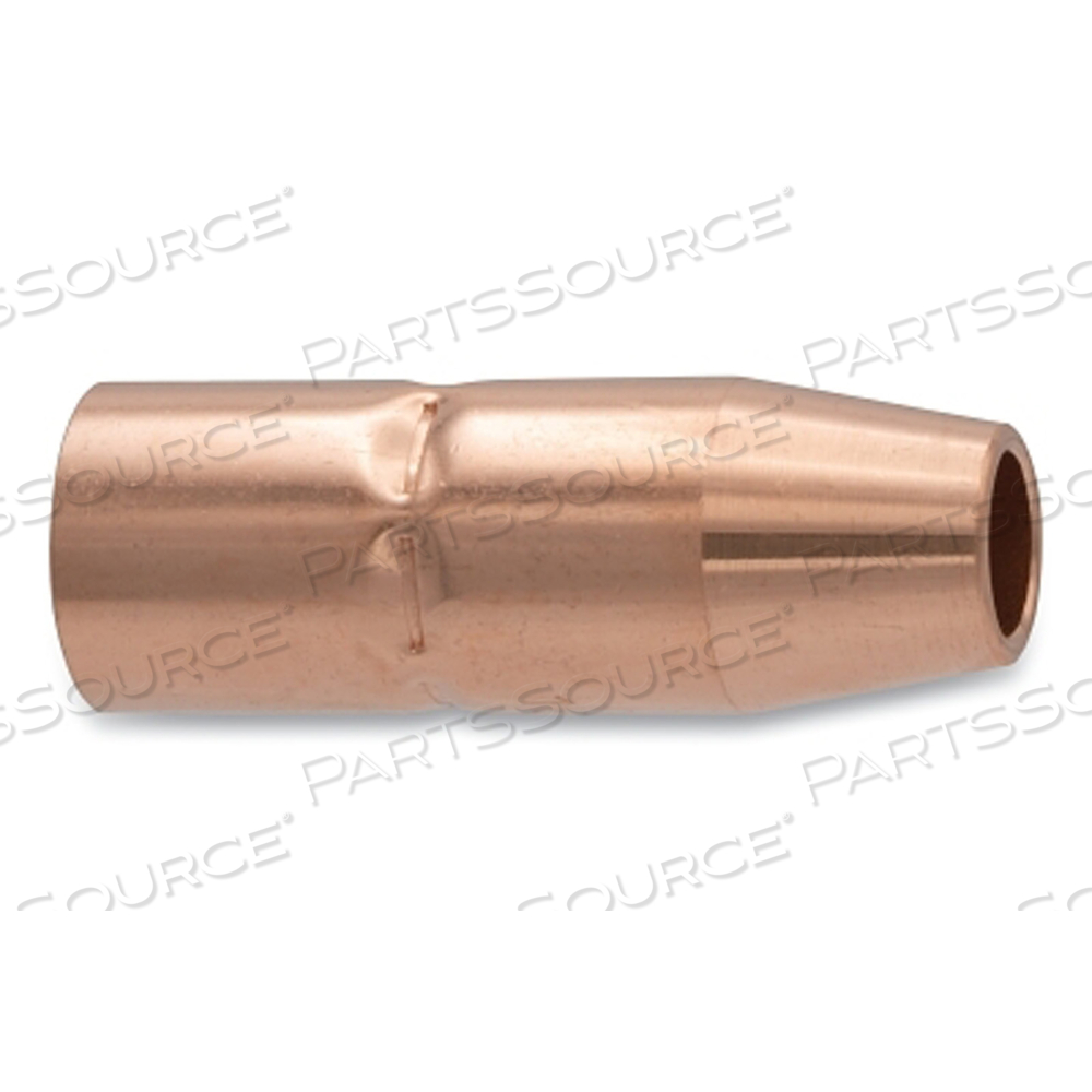 MIG GUN NOZZLE, 1/8 IN RECESS, 1/2 IN BORE, MILLER STYLE, COPPER by Best Welds