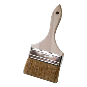 LOW COST PAINT OR CHIP BRUSH, SINGLE THICKNESS, 4 IN WIDE, 100% WHITE BRISTLES, WOOD HANDLE, CHIP BRUSH by Magnolia Brush