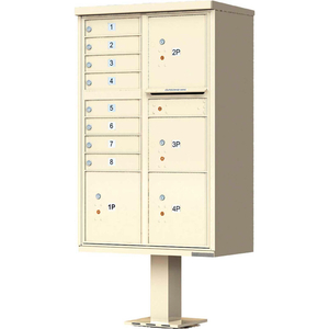VITAL CLUSTER BOX UNIT, 8 MAILBOXES & 4 PARCEL LOCKERS, SANDSTONE by Florence Manufacturing Company VITAL CLUSTER BOX UNIT, 8 MAILBOXES & 4 PARCEL LOCKERS, SANDSTONE by Florence Manufacturing Company