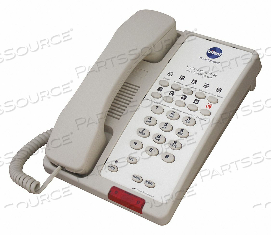 HOSPITALITY PHONE ANALOG WALL/DESK CREAM by Bittel