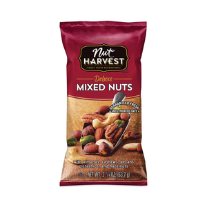 DELUXE MIXED NUTS, 2.25 OZ POUCH, 8 COUNT by Nut Harvest