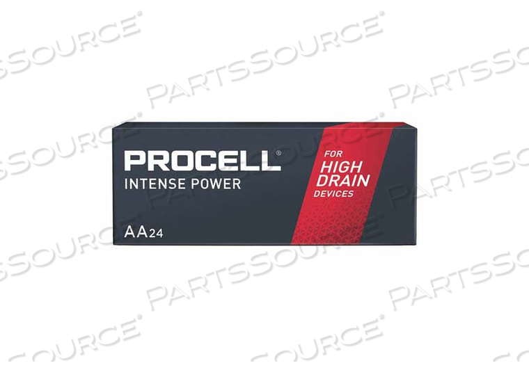BATTERY, PROCELL INTENSE, AA, ALKALINE, 1.5VDC, 3200 MAH (PACK OF 24) by Duracell BATTERY, PROCELL INTENSE, AA, ALKALINE, 1.5VDC, 3200 MAH (PACK OF 24) by Duracell