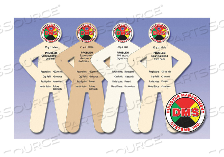 PATIENT VICTIM CARDS PK32 by Disaster Management Systems (DMS)