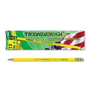 PENCILS, 2H (#4), BLACK LEAD, YELLOW BARREL, DOZEN by Dixon Ticonderoga