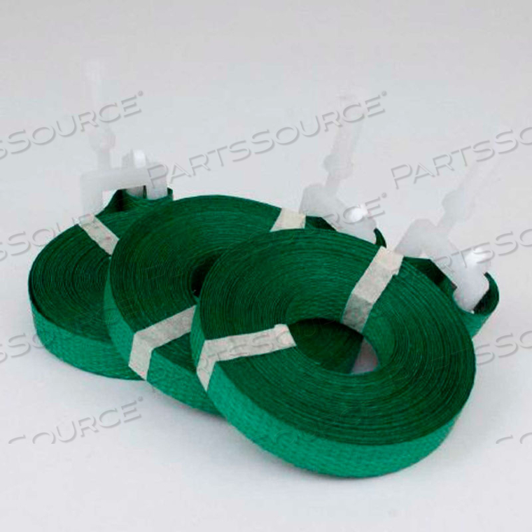 PRE-CUT POLYPROPYLENE STRAPPING WITH PLASTIC BUCKLE, 1/2" X 17', GREEN, 500 STRAPS by Encore Packaging LLC