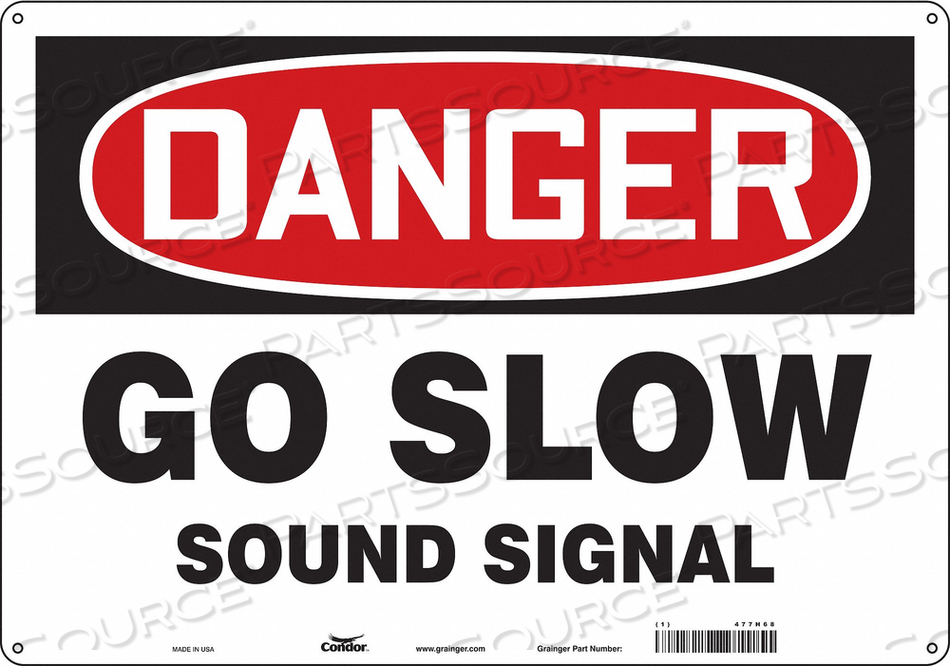 SAFETY SIGN 20 WX14 H 0.055 THICKNESS 
