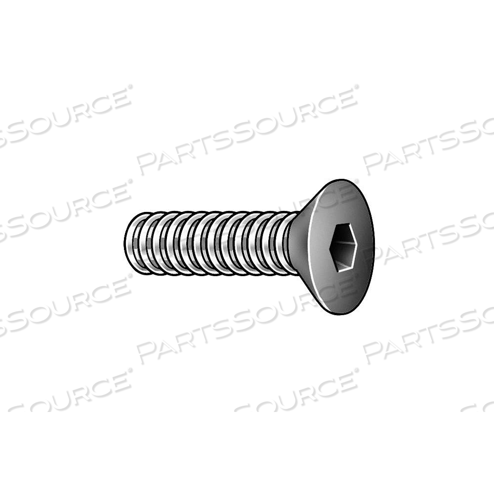 SOCKET FLAT HEAD SCREW, M10-1.5 THREAD SIZE, 12 MM LG, FLAT, BLACK OXIDE, STEEL, CLASS 10.9 by Approved Vendor
