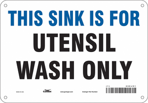 SAFETY SIGN 10 W 7 H 0.032 THICKNESS by Condor SAFETY SIGN 10 W 7 H 0.032 THICKNESS by Condor