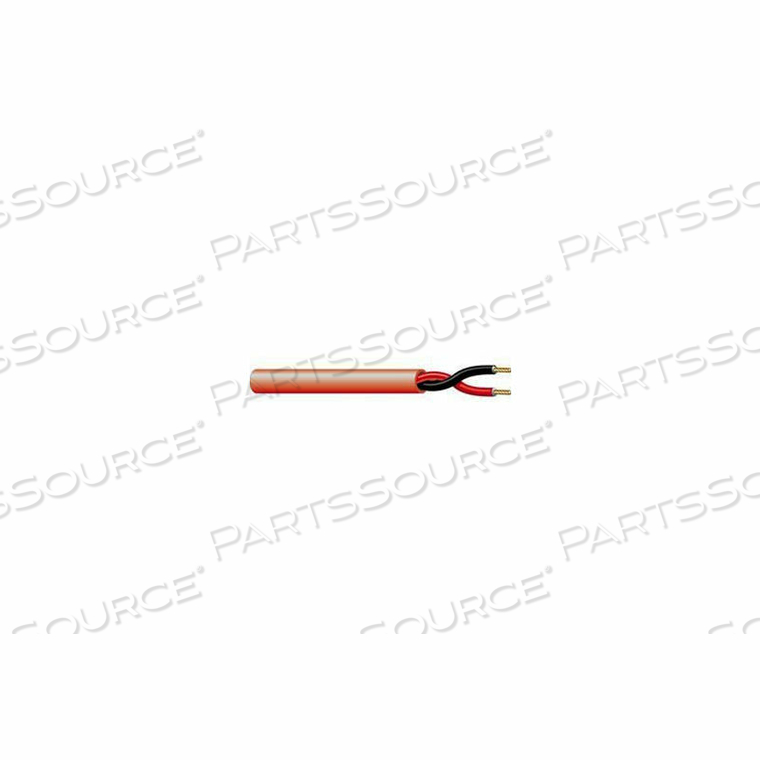 12AWG 2C SOLID FIRE ALARM CABLE PLENUM FPLR 1,000 FT. SPOOL RED 