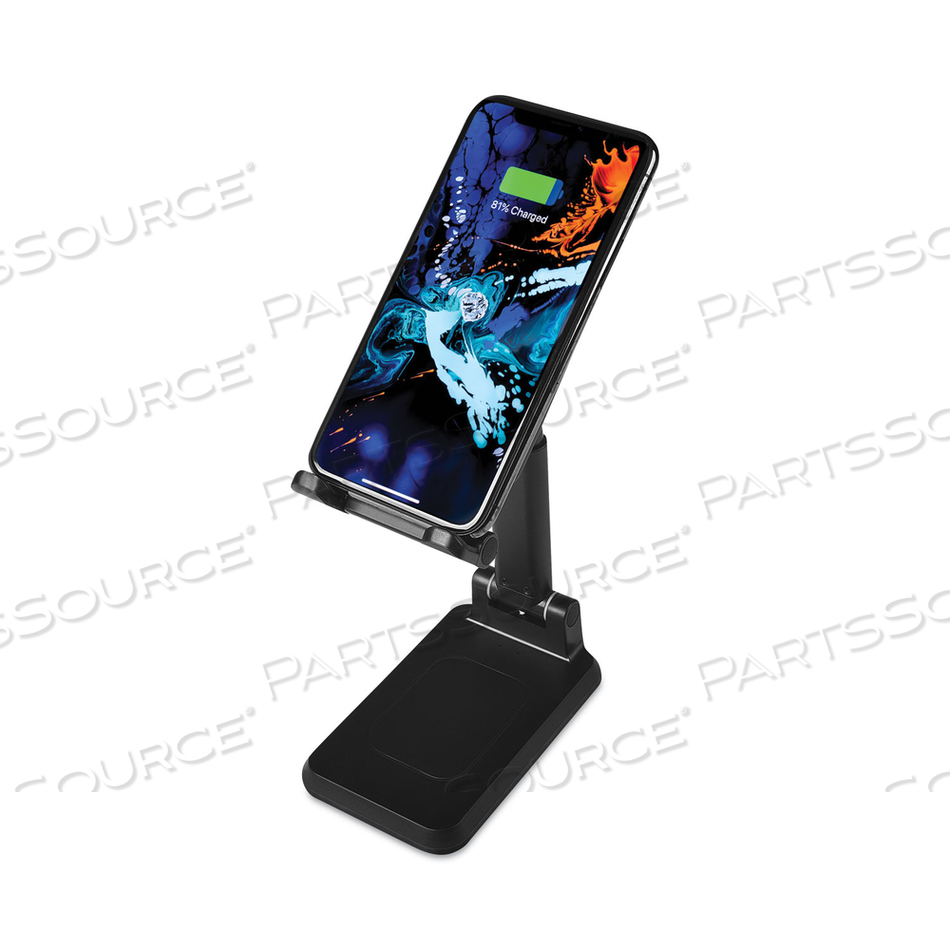 FOLDABLE STAND WITH WIRELESS CHARGING, BLACK 