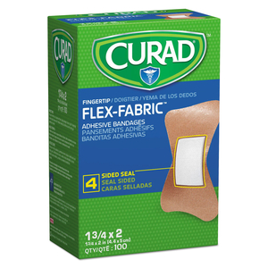 FLEX FABRIC BANDAGES, FINGERTIP, 1.75 X 2, 100/BOX by Curad