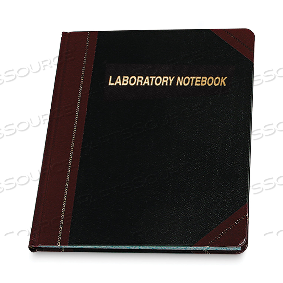 LABORATORY NOTEBOOK, DATA/LAB-RECORD FORMAT, BLACK/RED COVER, 10.38 X 8.13, 150 SHEETS by Boorum & Pease