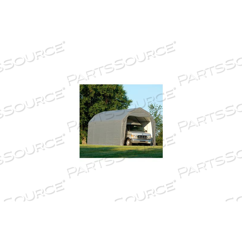 BARN STYLE SHELTER 12' X 28' X 11' GRAY by Shelterlogic BARN STYLE SHELTER 12' X 28' X 11' GRAY by Shelterlogic