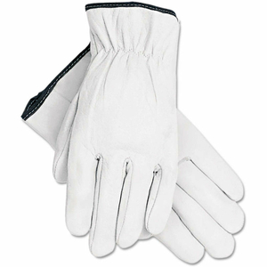 3201L GRAIN GOATSKIN DRIVER GLOVES, WHITE, LARGE, 12 PAIRS by MCR Safety