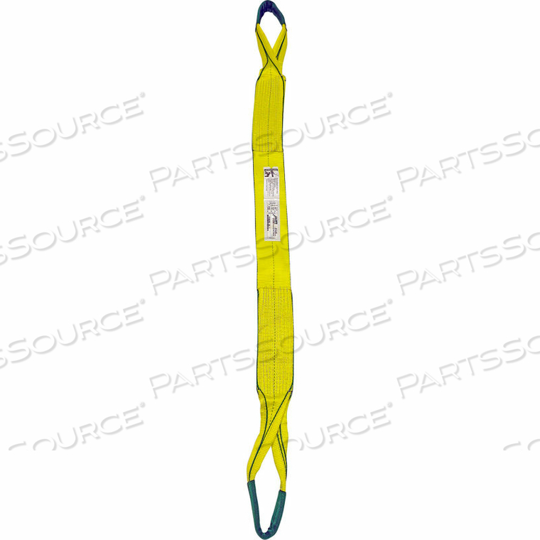 LIFT AMERICA 8' POLY WEB SLING EYE & EYE, 5120/6400/12800 LBS CAP by Mazzella Lifting Technologies