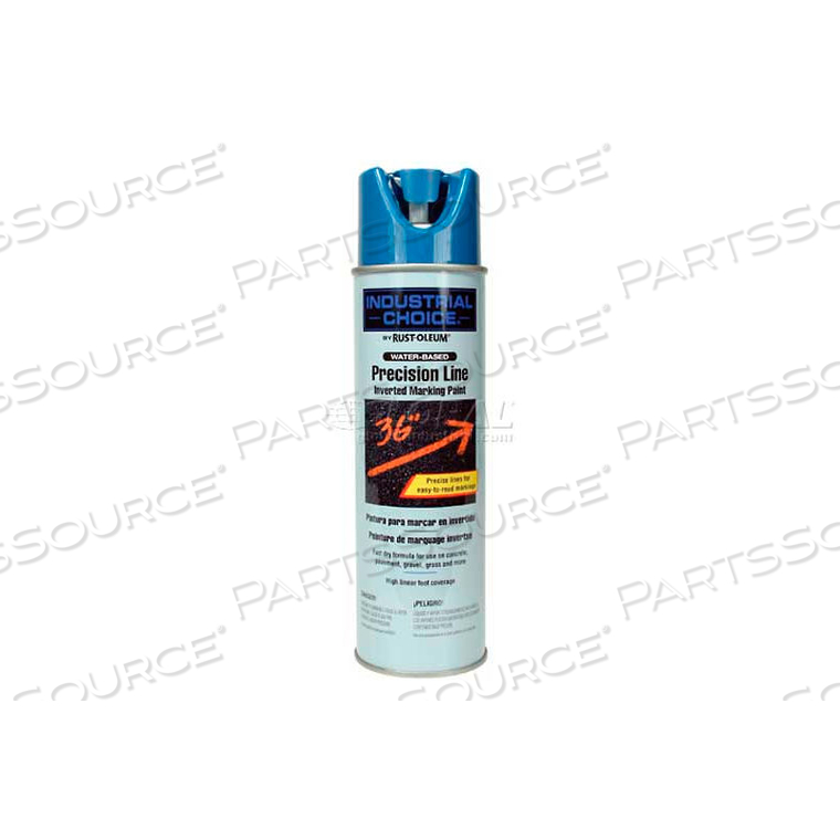 M1800 WATER-BASED PRECISION-LINE INVERTED MARKING PAINT AEROSOL, FLUOR. BLUE by Rust-Oleum M1800 WATER-BASED PRECISION-LINE INVERTED MARKING PAINT AEROSOL, FLUOR. BLUE by Rust-Oleum
