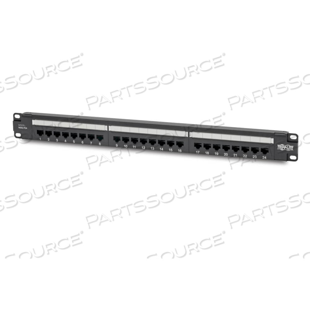 CAT6 POE PATCH PANEL 24-PORT 110/KRONE 568A/B RJ45 1URM TAA by Tripp Lite