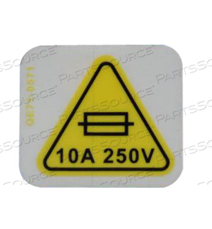 250V 10A FUSE STICKER by Stryker Medical 250V 10A FUSE STICKER by Stryker Medical